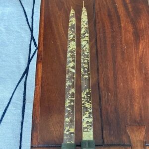 Two lucite candles